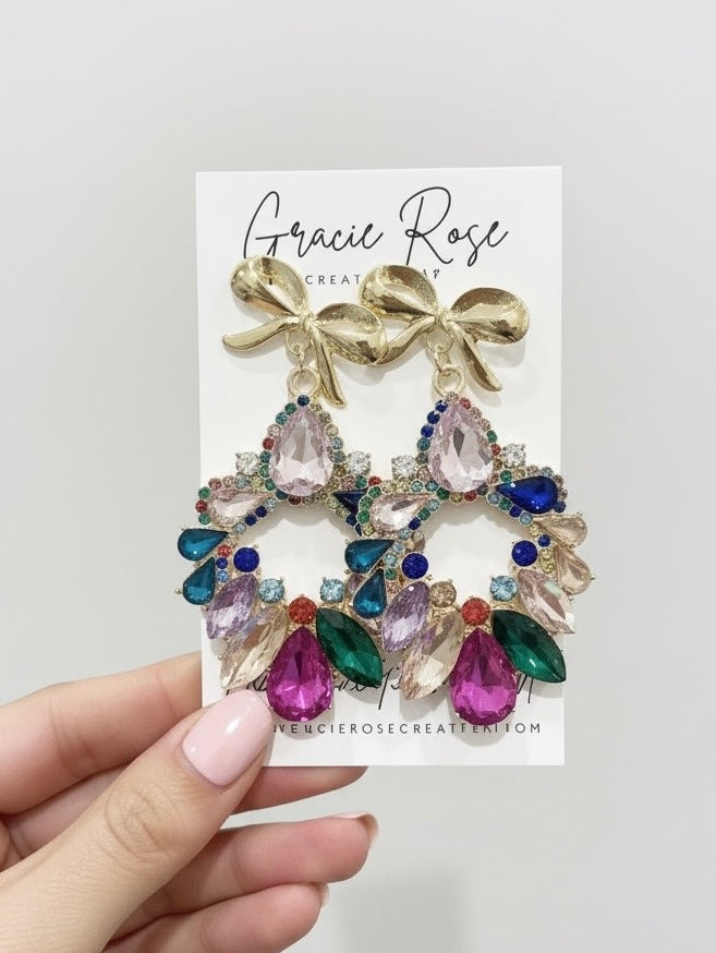 Jewelled Christmas Wreath Drops