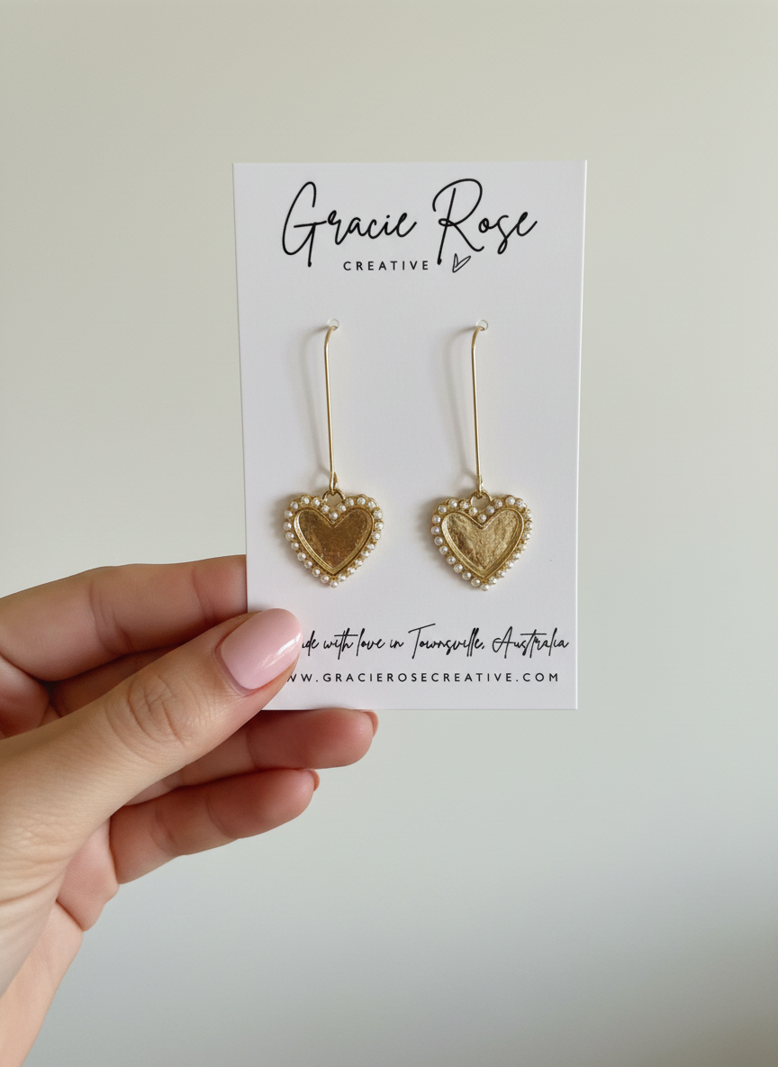Pearl Kiss Heart Drops
