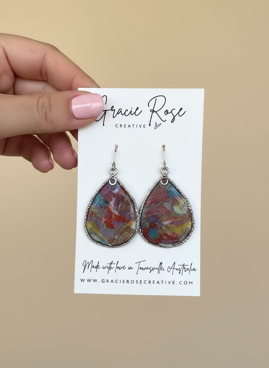 Kaleidoscope Teardrop Earrings