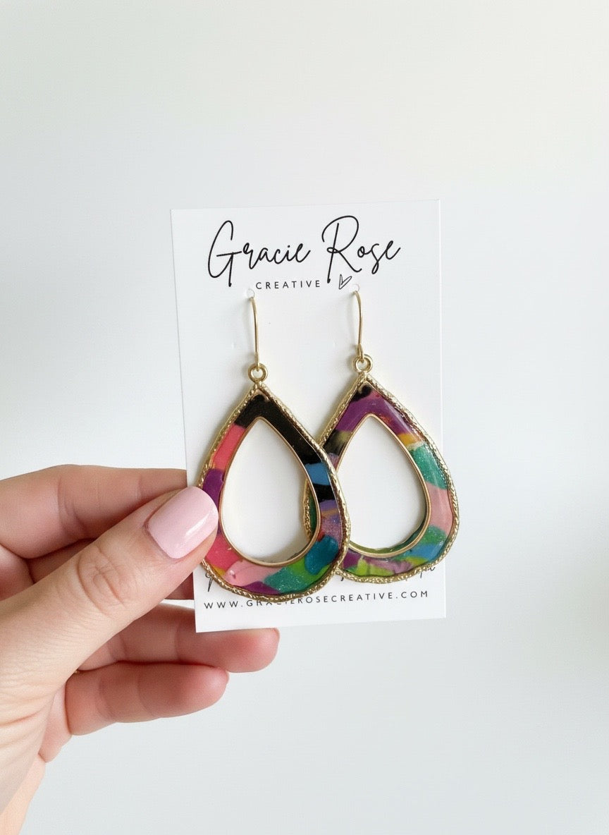 The Confetti Pop Teardrop Earrings