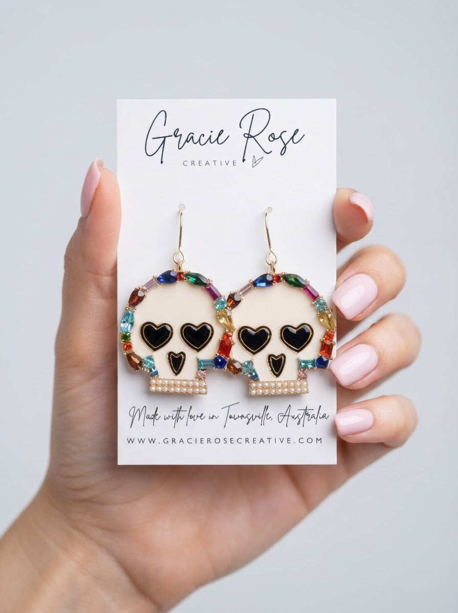 Rainbow Rebel Skull Drops
