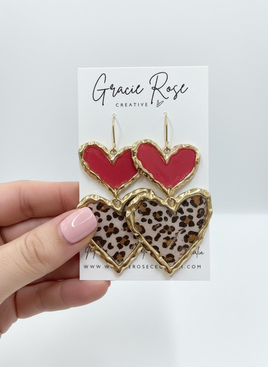 Cross Your Heart (red leopard)