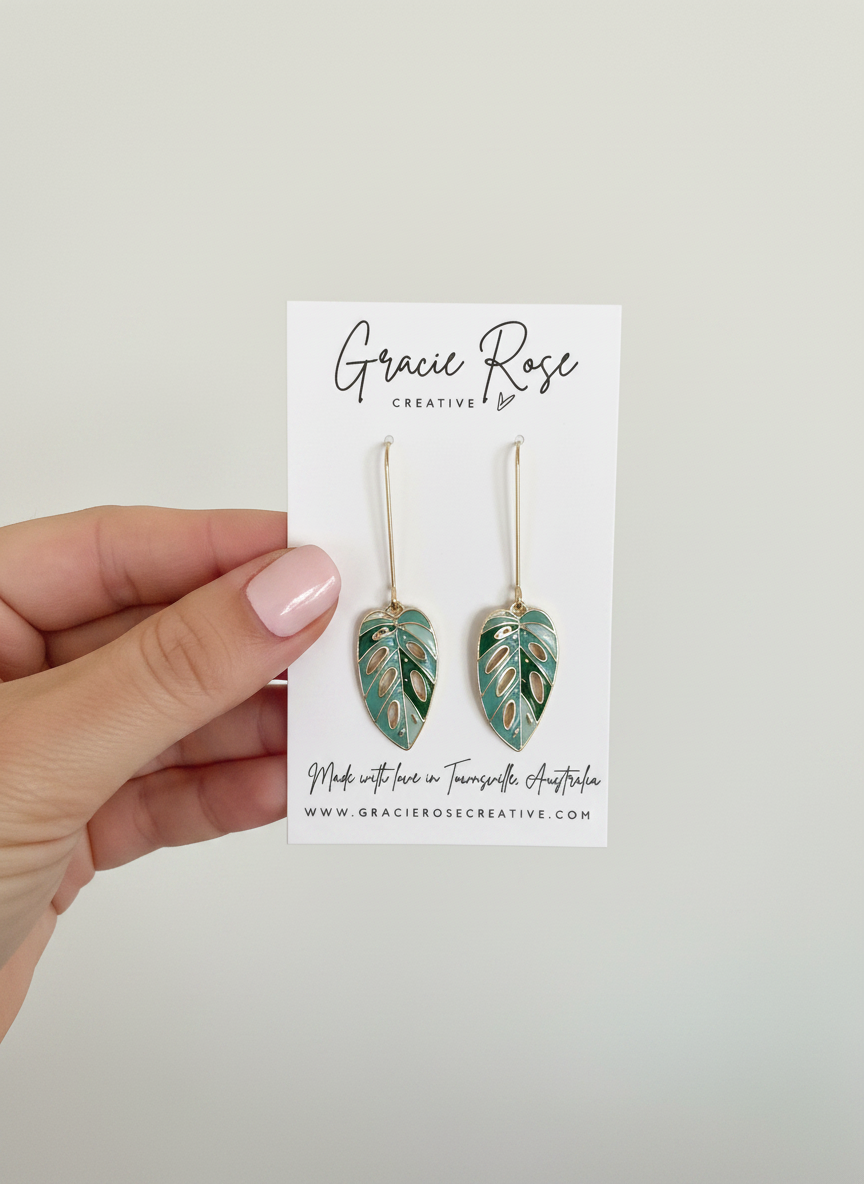 Rainforest Muse Leaf Earrings
