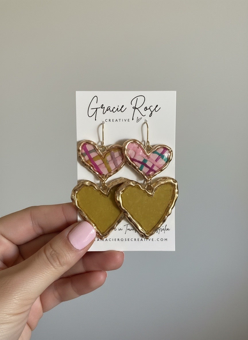 Olive Heart Keepsake Drops
