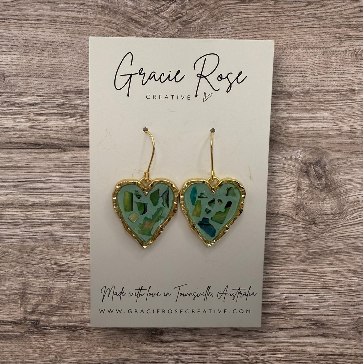 Sage Mosaic Mini Hearts