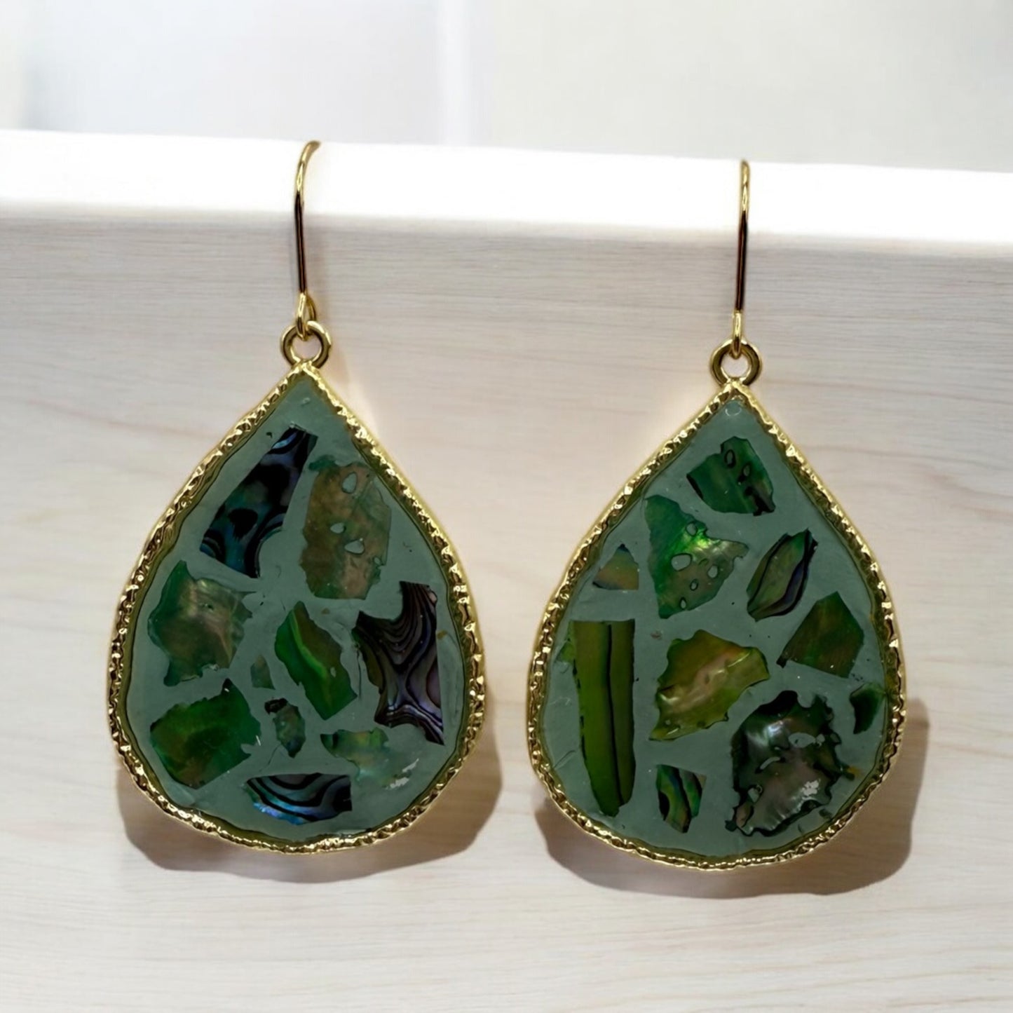 Sage Mosaic Teardrops