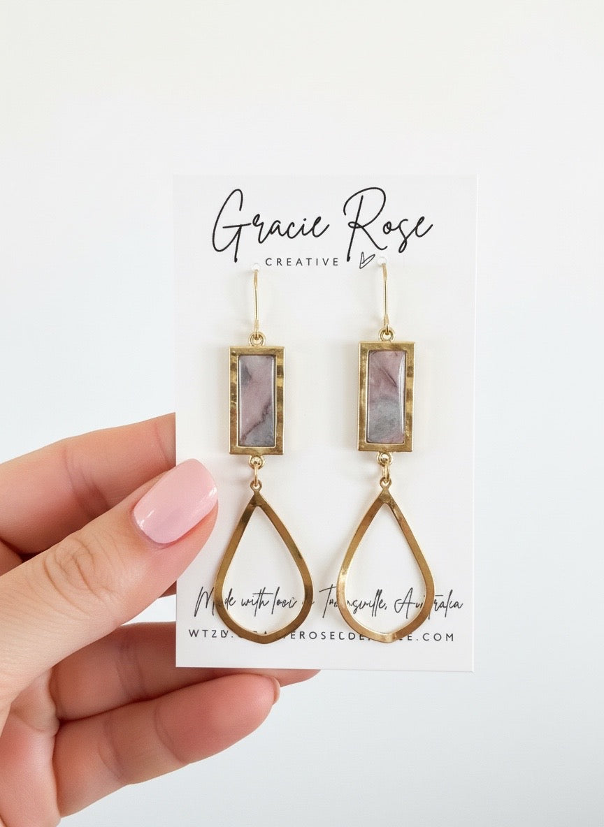 Aurora Blush Teardrop Earrings