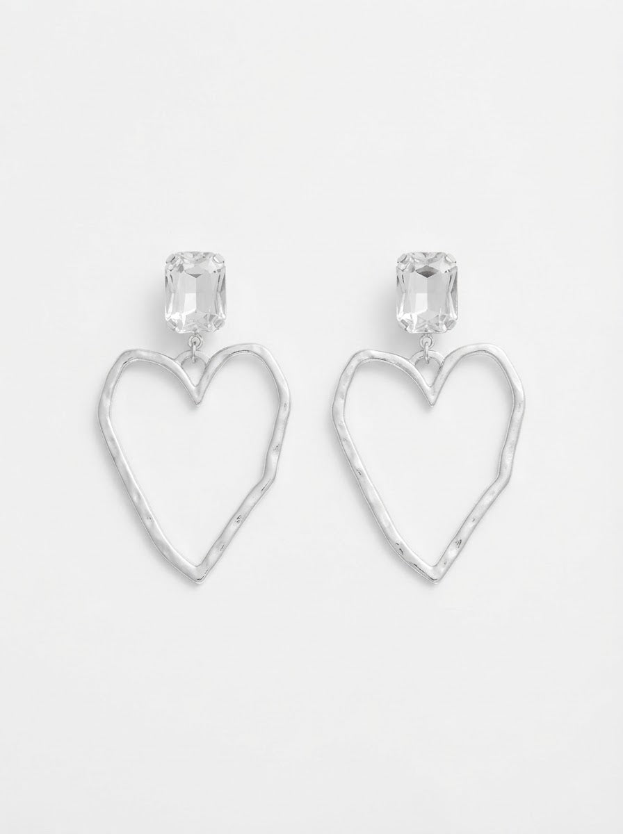 Silver Crystal Heartbeat Drops