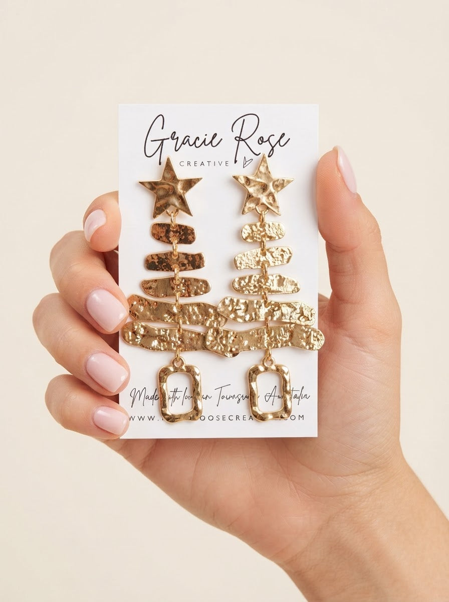 Gilded Starlight Christmas Tree Drops)