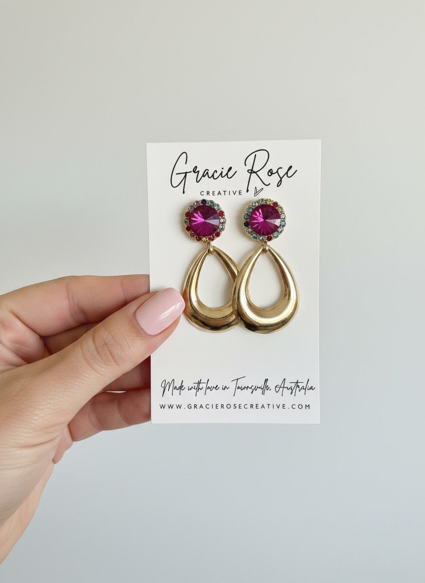Jewel Pop Teardrop Earrings