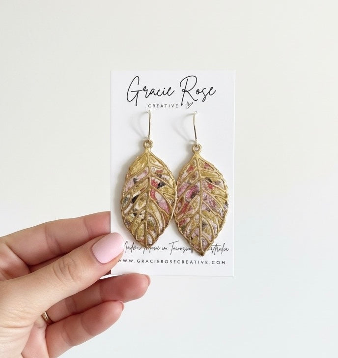 Gilded Leaves (pastel confetti)