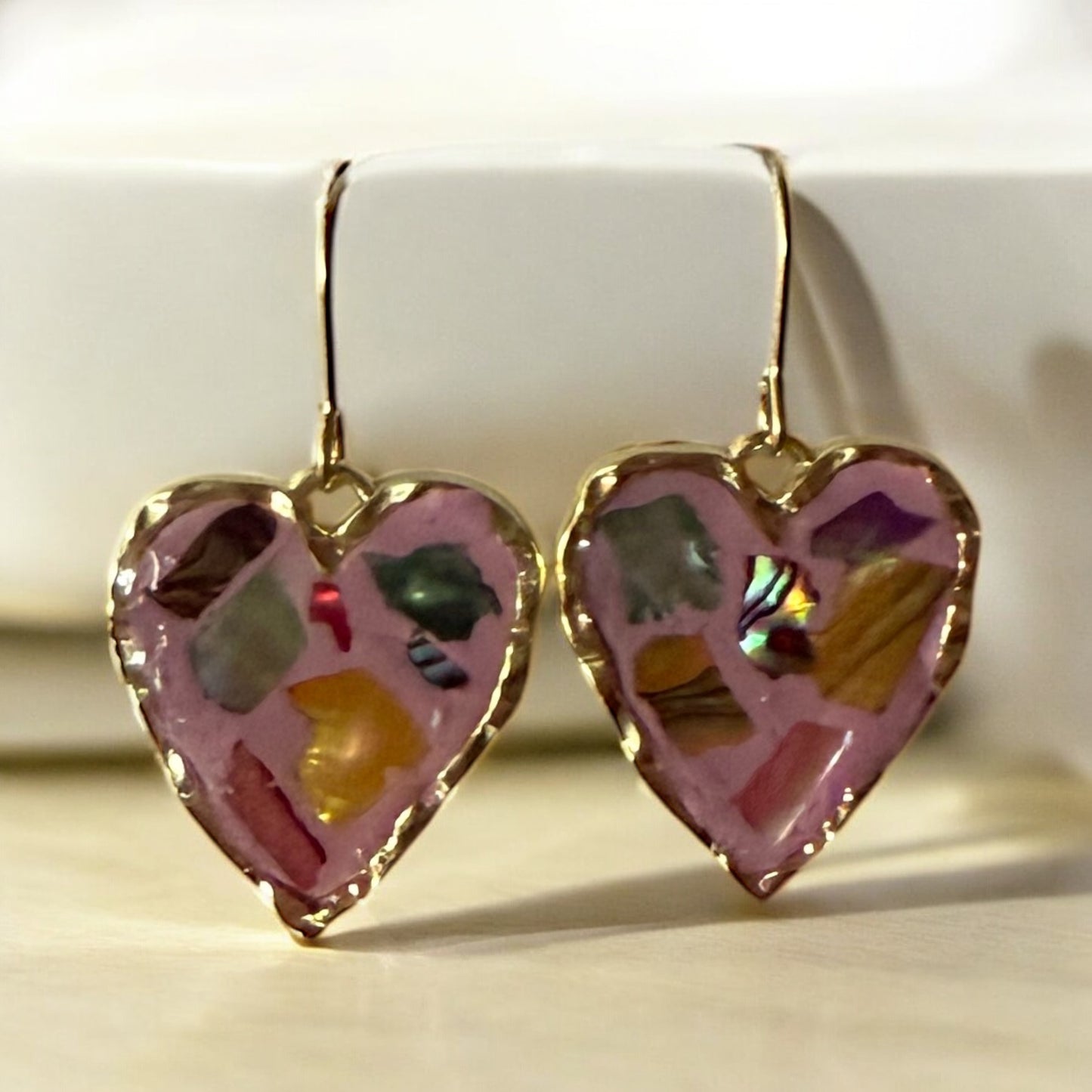 Pink Mosaic Mini Hearts