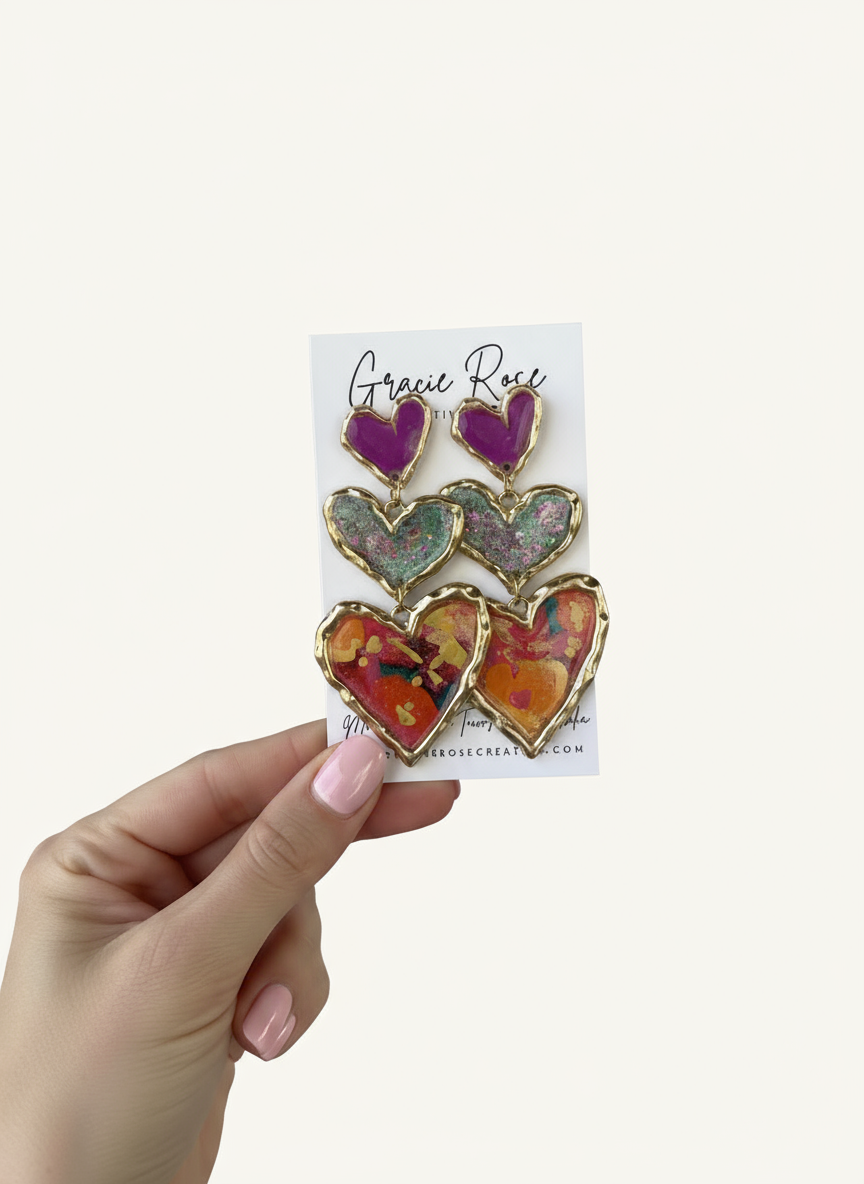 Cross Your Heart (floral sparkle)