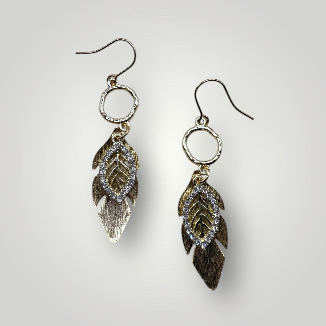 Long Golden Fern Drops