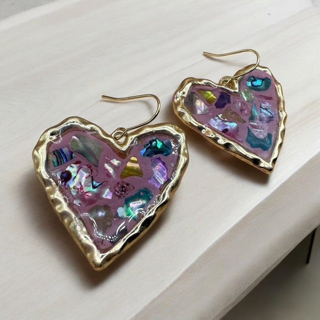 Pink Mosaic Hearts