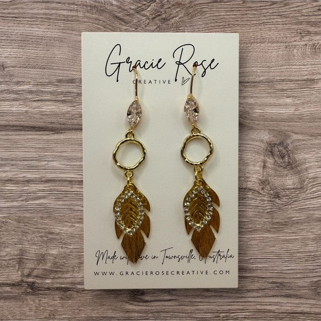 Statement Golden Fern Drops
