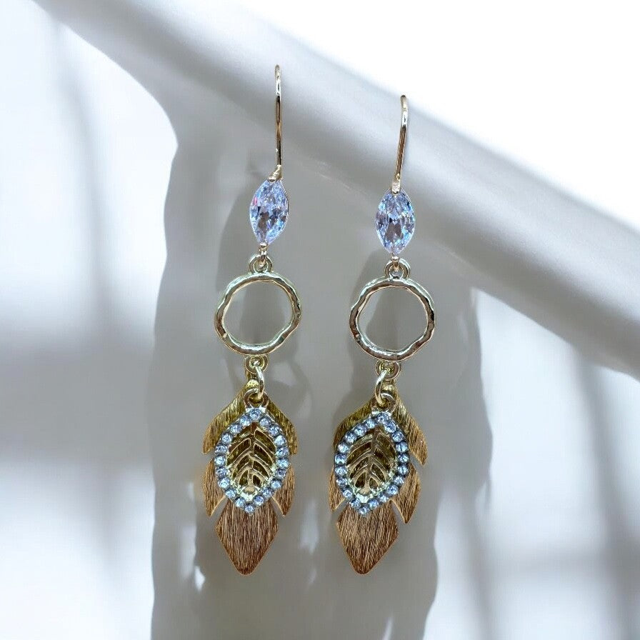 Statement Golden Fern Drops