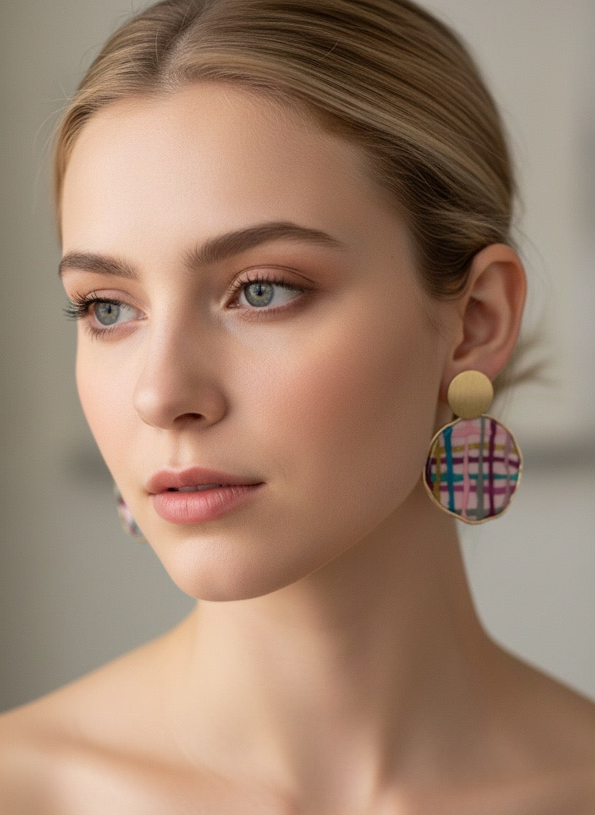 Candy Plaid Statement Drops