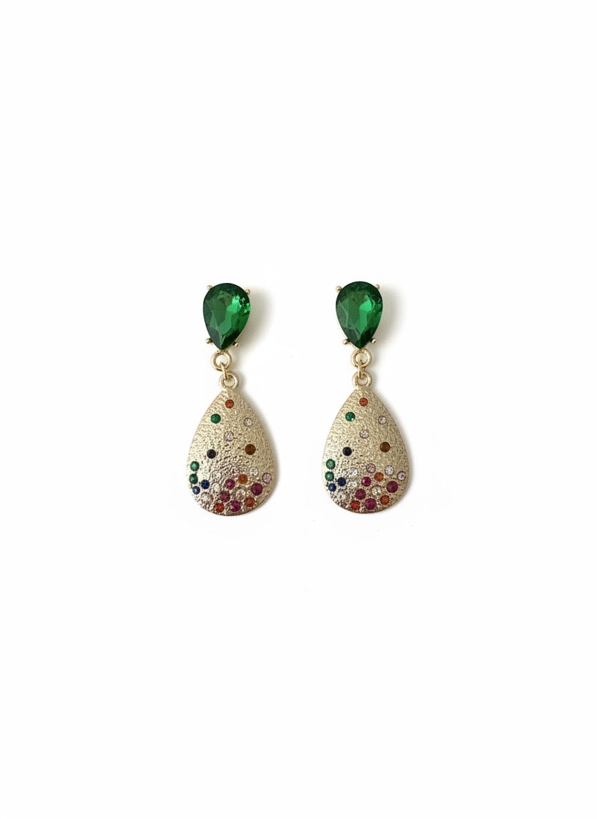 Emerald Confetti Jewel Drops