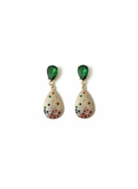 Emerald Confetti Jewel Drops