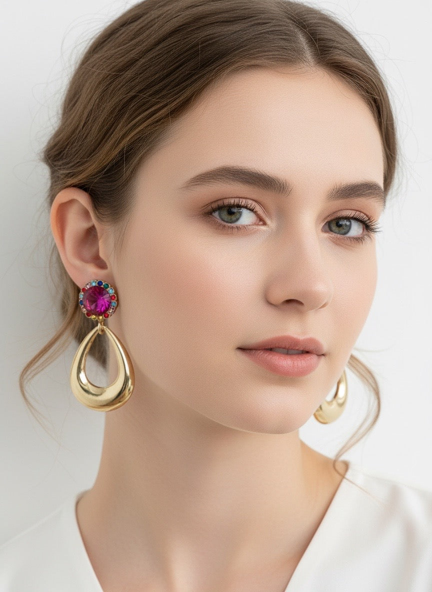 Jewel Pop Teardrop Earrings