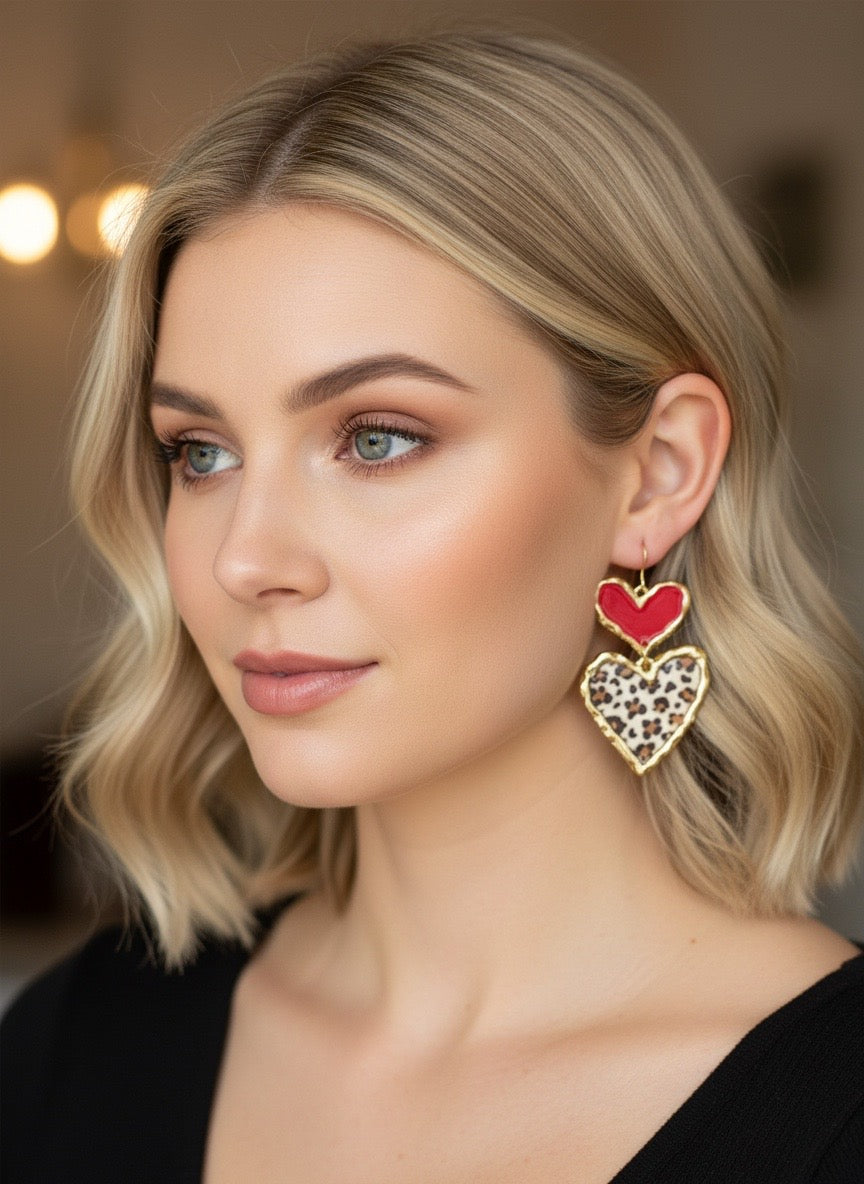 Cross Your Heart (red leopard)