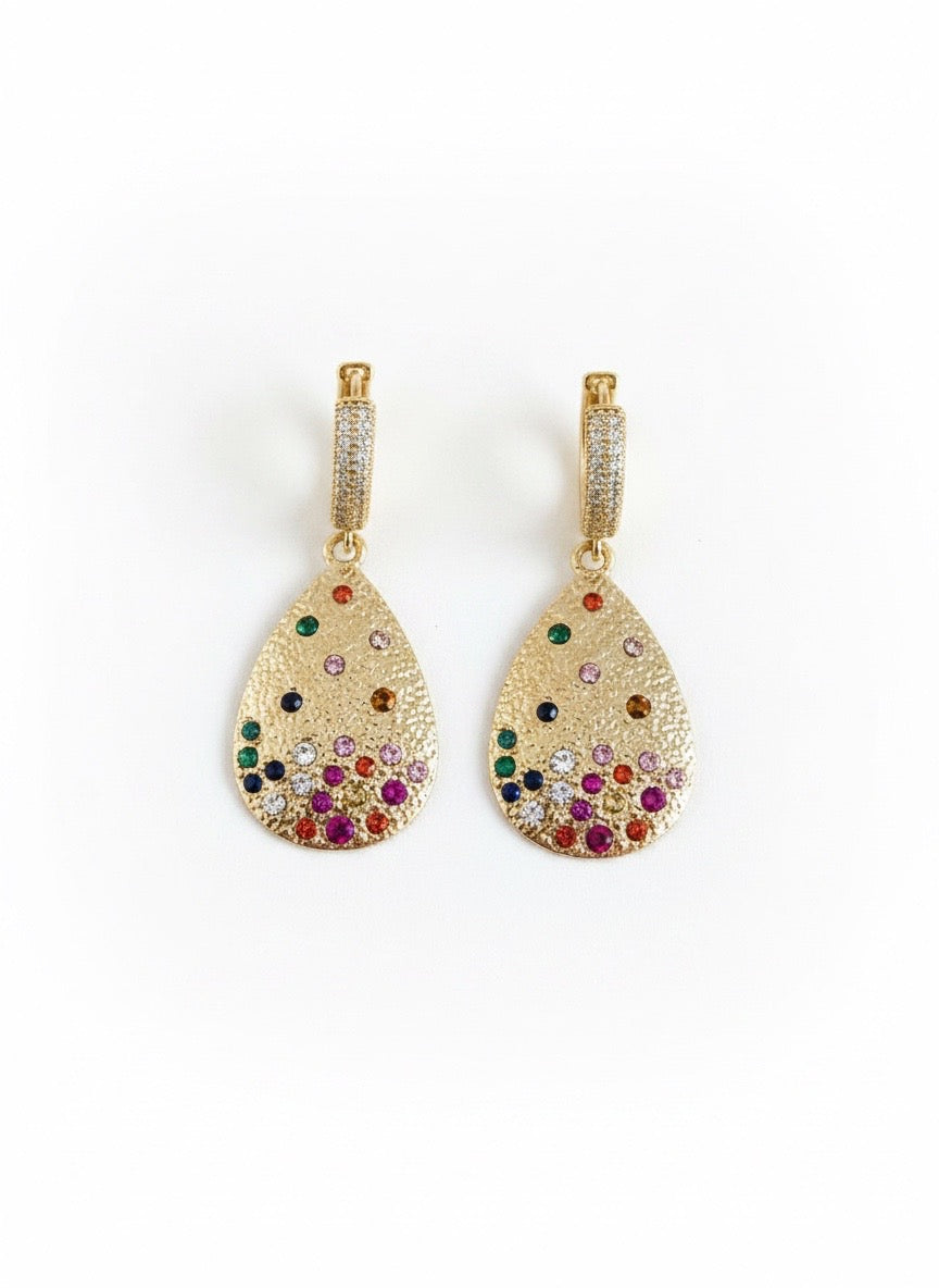 Confetti Crystal Huggie Drops