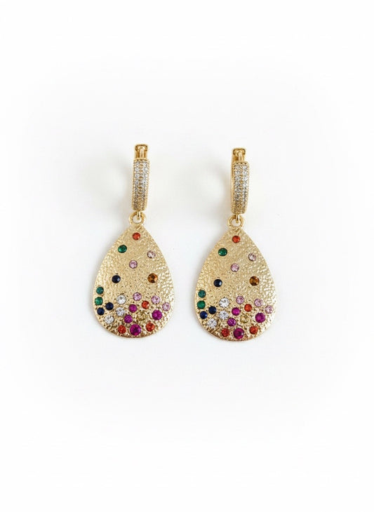 Confetti Crystal Huggie Drops