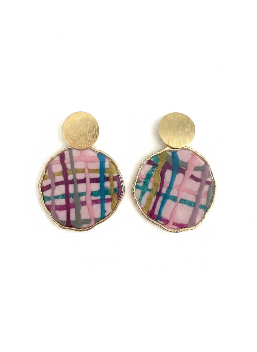 Candy Plaid Statement Drops