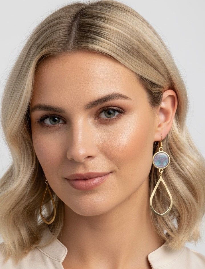Luna Mist Teardrop Earrings