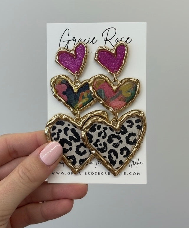 Cross Your Heart (magenta leopard)