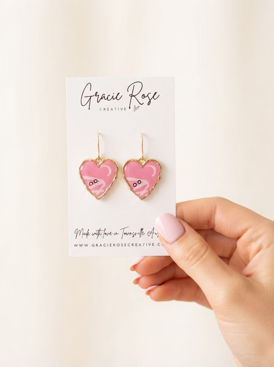 Pink Boo Heart Drops