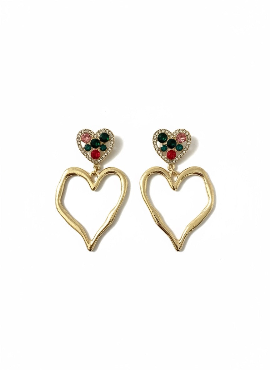 Jewelled Heart Drops