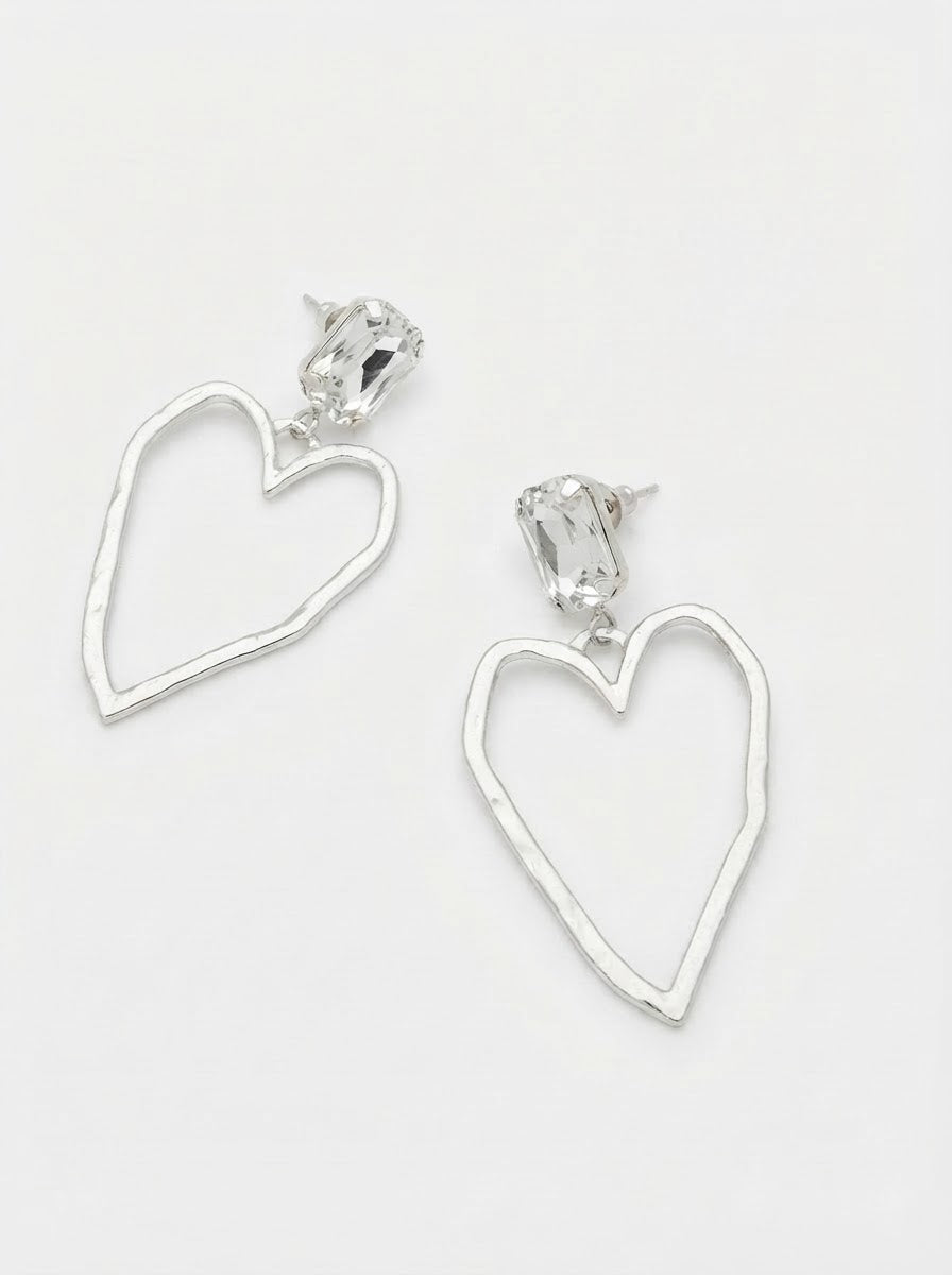Silver Crystal Heartbeat Drops