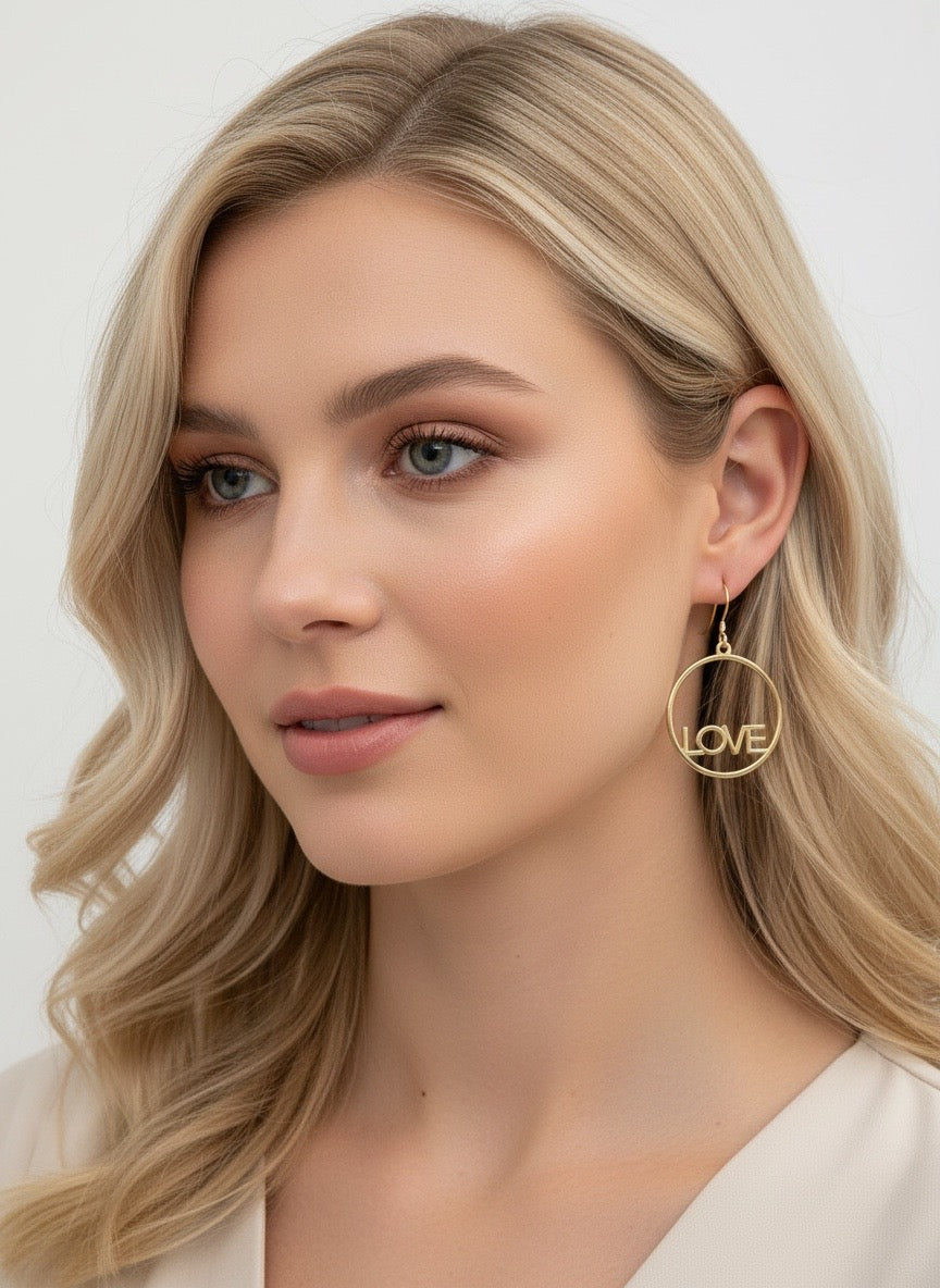 Love Language Hoop Earrings