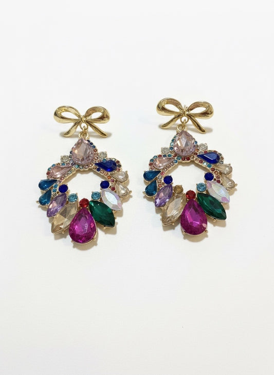 Jewelled Christmas Wreath Drops