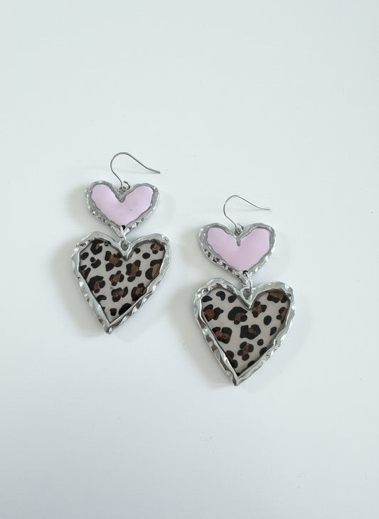 Cross Your Heart (silver pink love)
