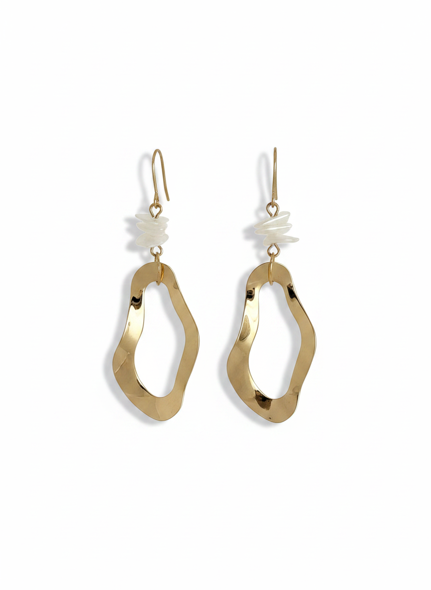 Golden Tide Drop Earrings
