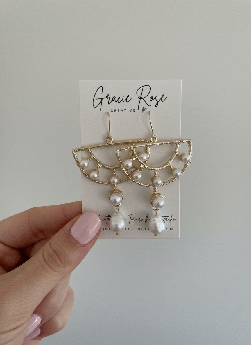 Gilded Pearl Halo Drops (Copy)