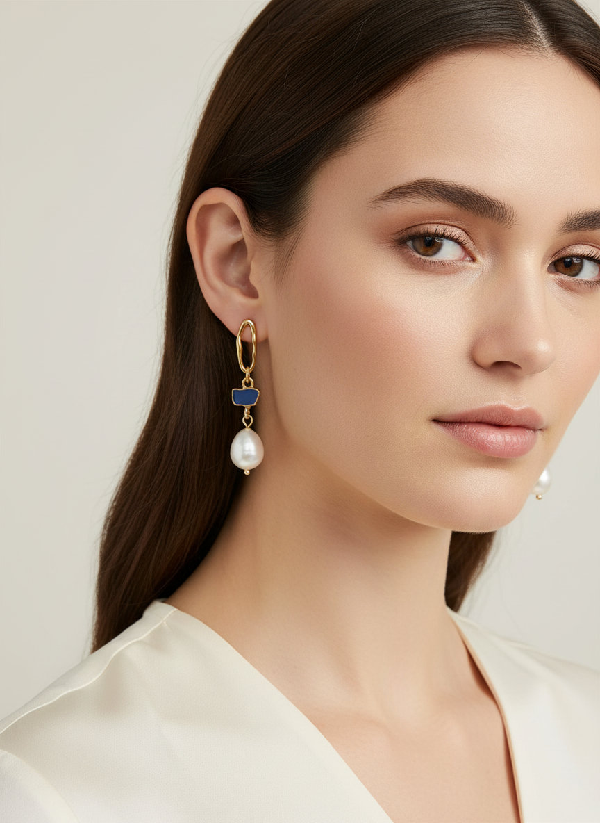 Sapphire Tide Pearl Drops