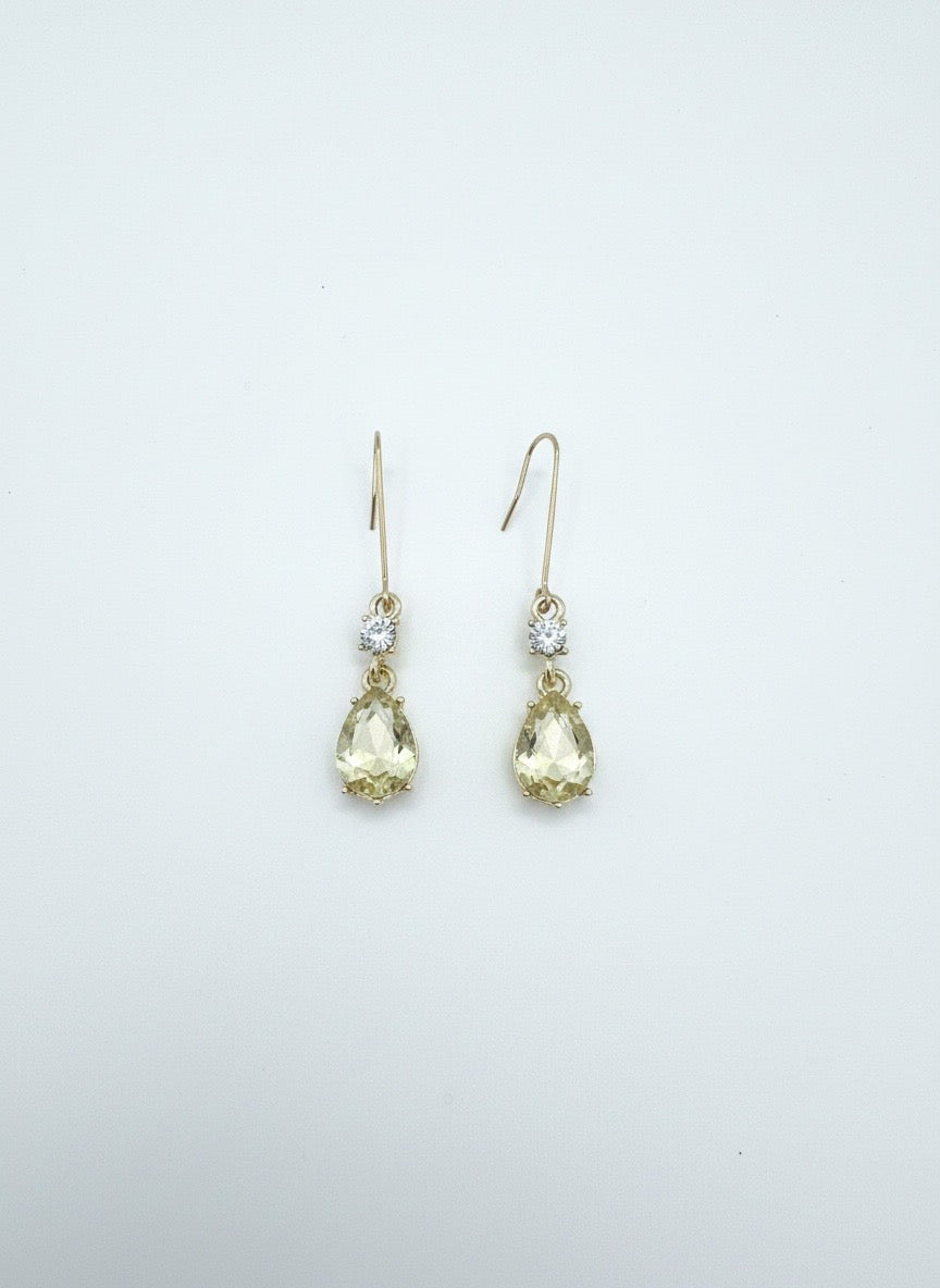 Champagne Crystal Teardrop Earrings