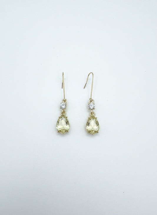 Champagne Crystal Teardrop Earrings