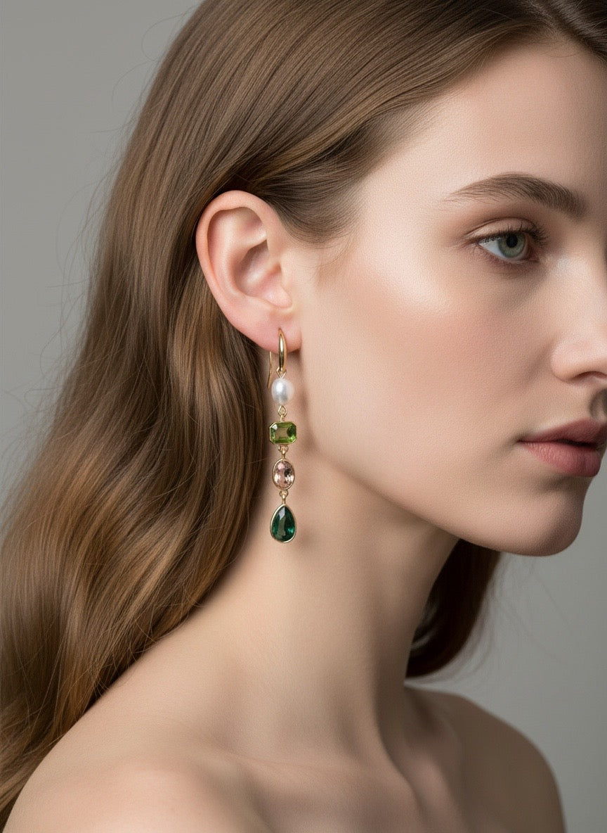 Emerald Blush Jewel Drops