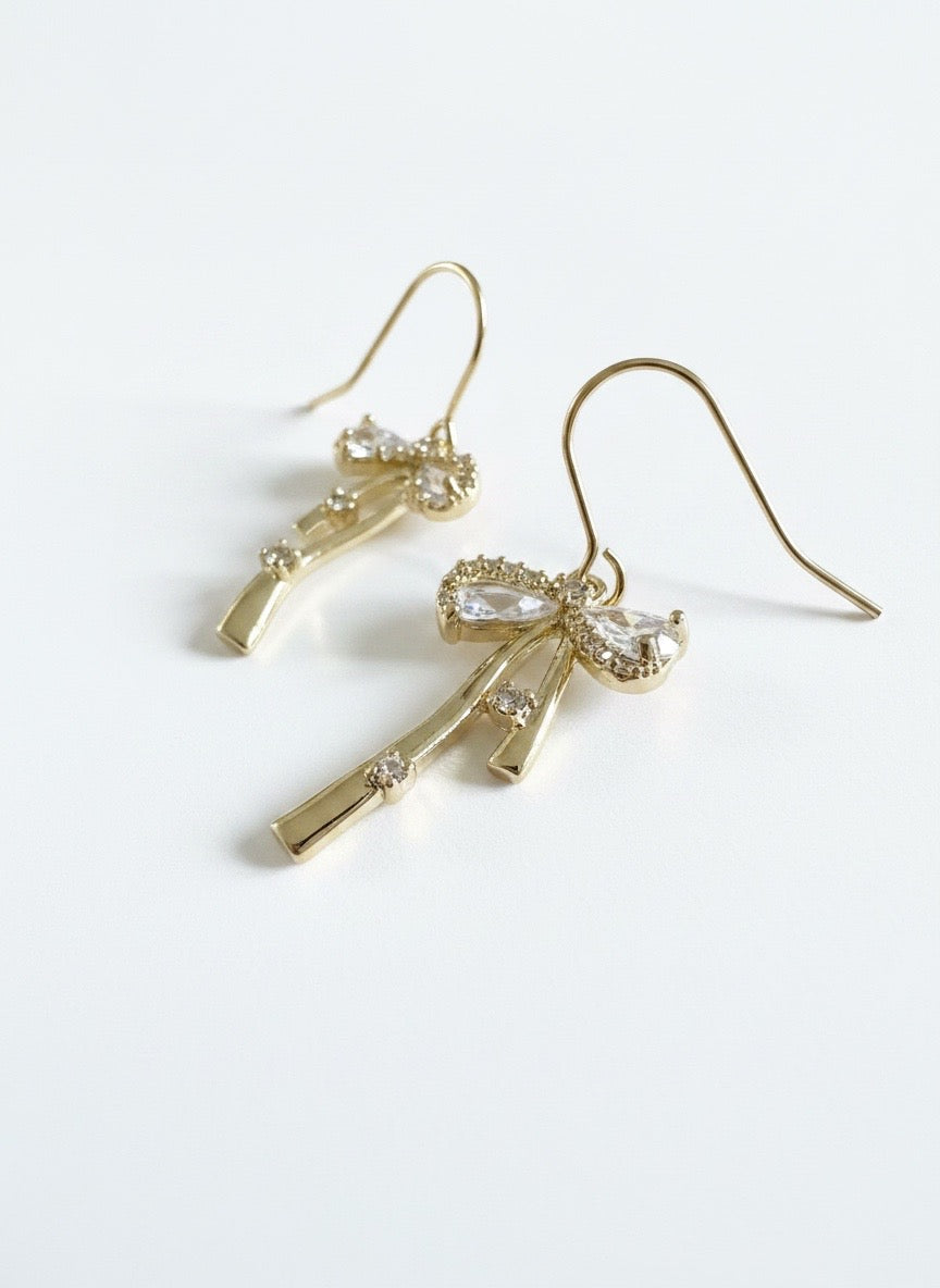 Gilded Bow Crystal Drops