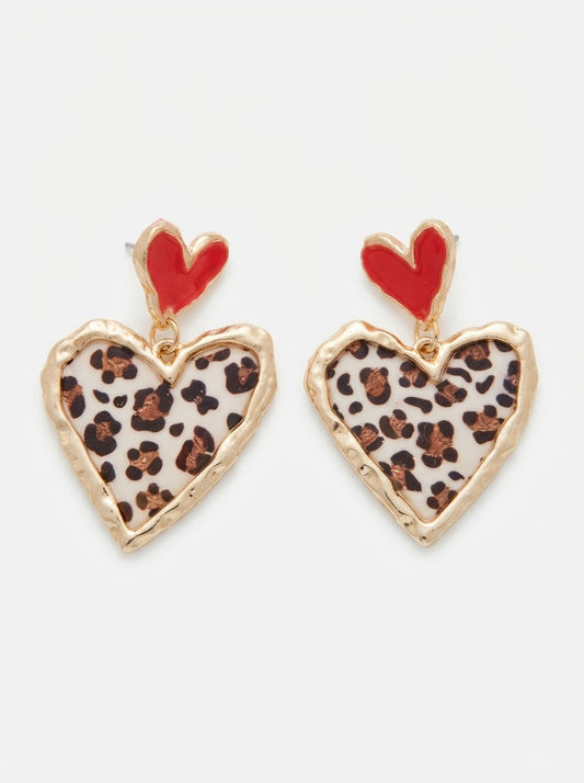 Cross Your Heart (mini red leopard)