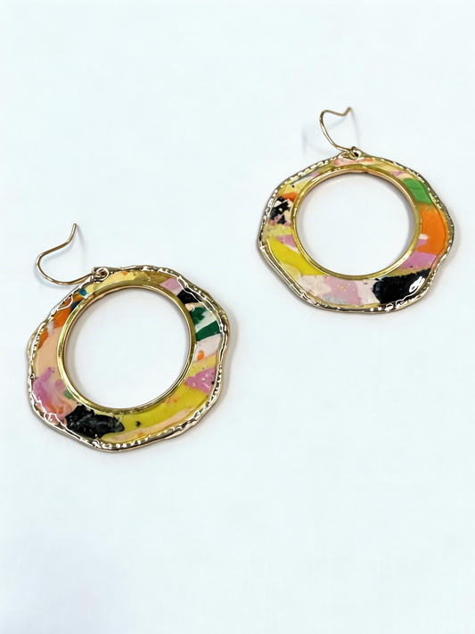 Colour Bloom Halo Earrings