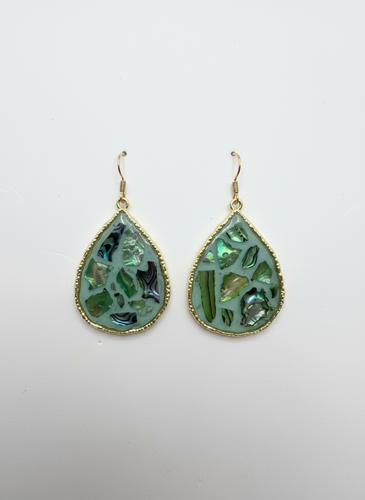 Sage Mosaic Teardrops