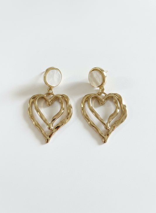 Golden Halo Heart Drops