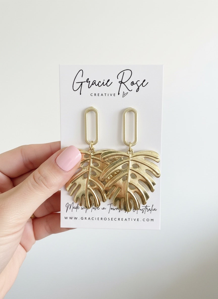Golden Monstera Leaf Drops