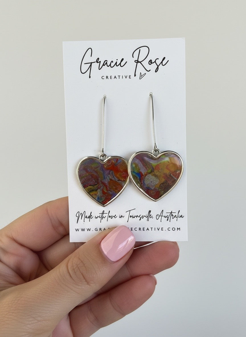 Silver Spectrum Hearts